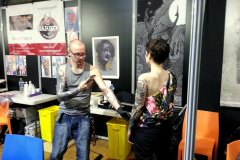 Nikko Inko au Mondial du Tatouage 2017.